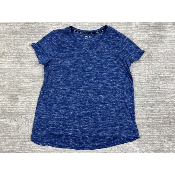 Zelos Top Womens Medium Blue Heather‎ Shortsleeve Casual - Picture 1 of 10